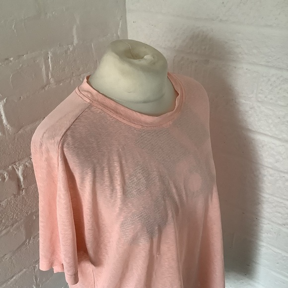 Adidas Oversize T Shirt - Size L 16/18 - Peach - Cotton - P2P 23โ - Picture 4 of 8